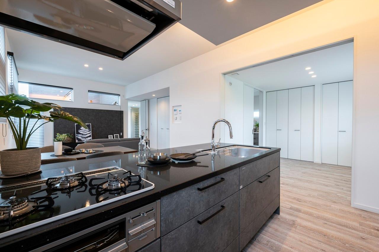 キッチン、設備：機能美が光るキッチンはタカラスタンダードのオフェリア