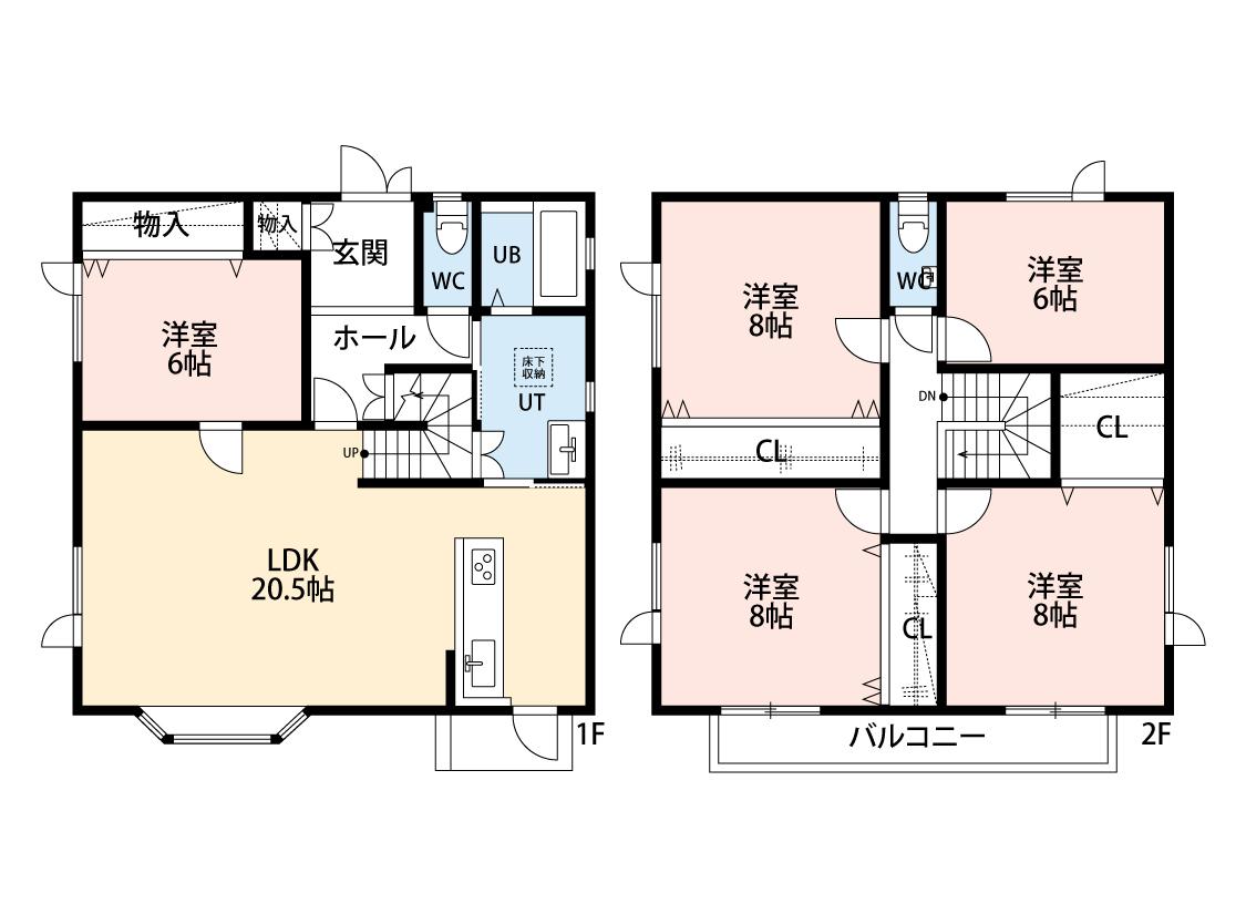 リフォーム前の間取図