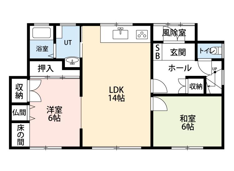 間取図：リフォーム前の間取図