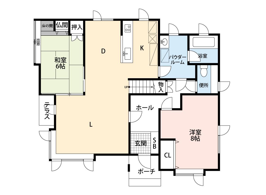 間取図：リフォーム前の間取図