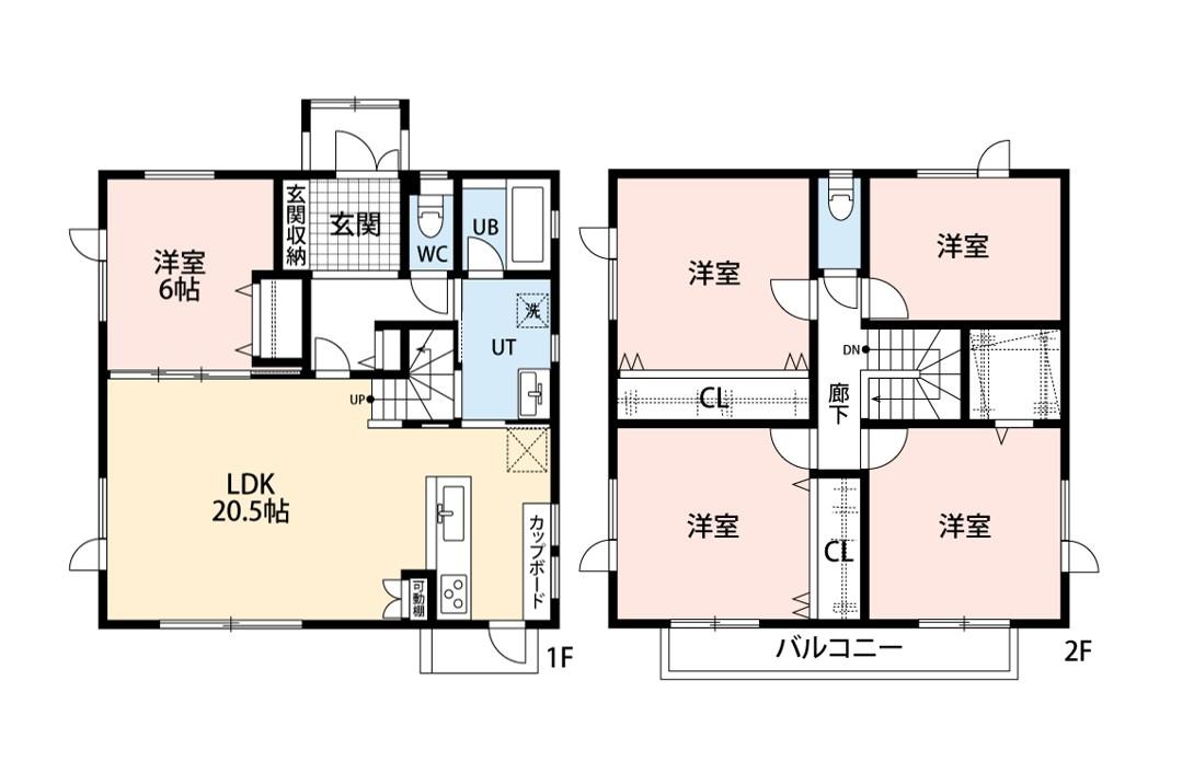 間取図：リフォーム後の間取図