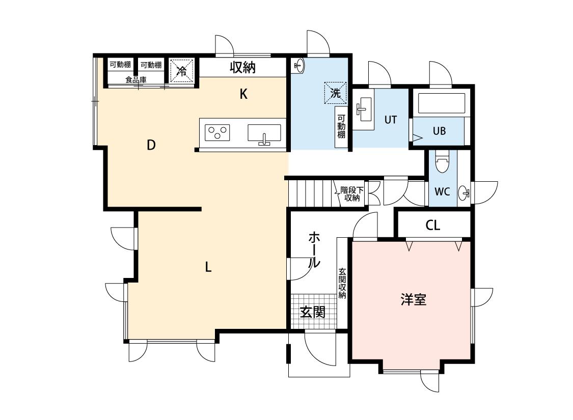 間取図：リフォーム後の間取図