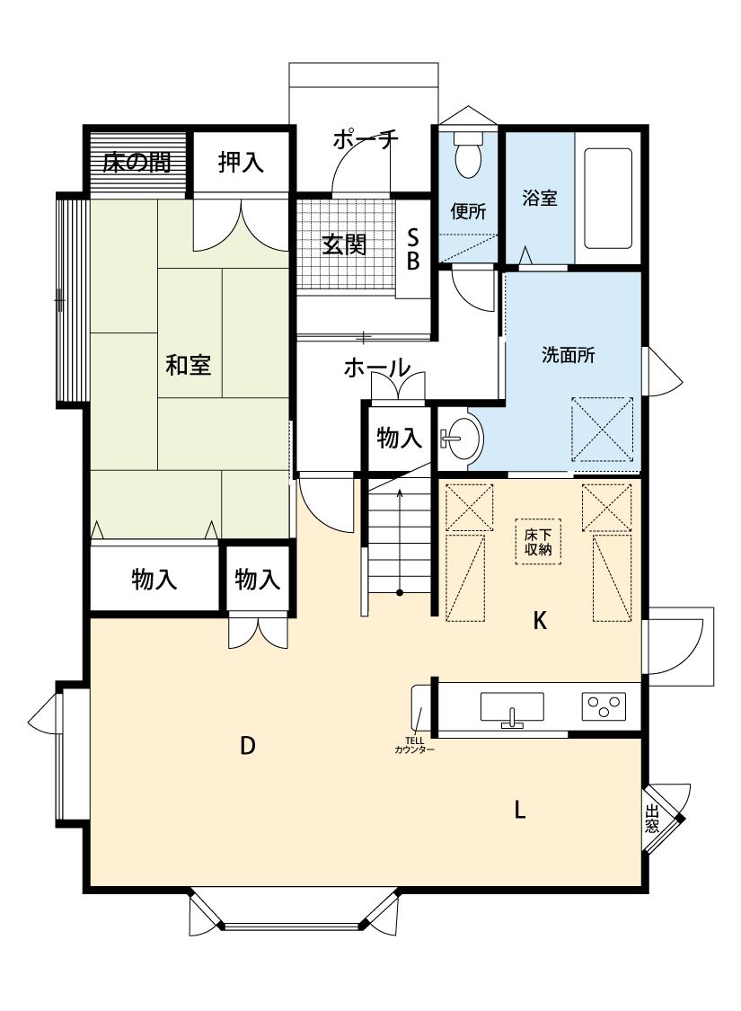 リフォーム前の間取図