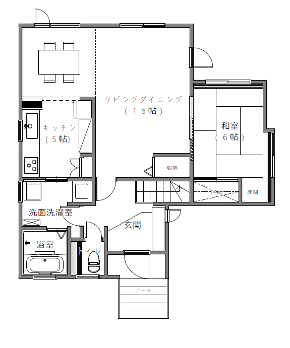 間取図：リフォーム前の間取図