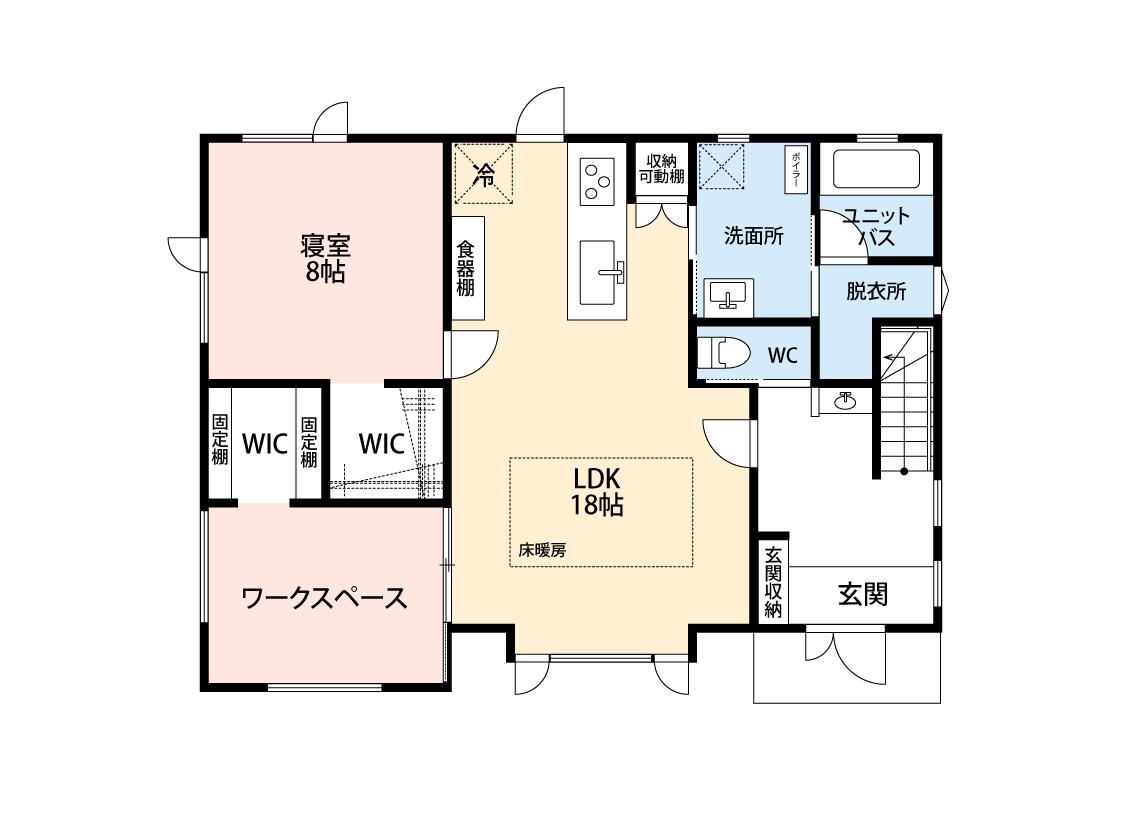 間取図：リフォーム後の間取図