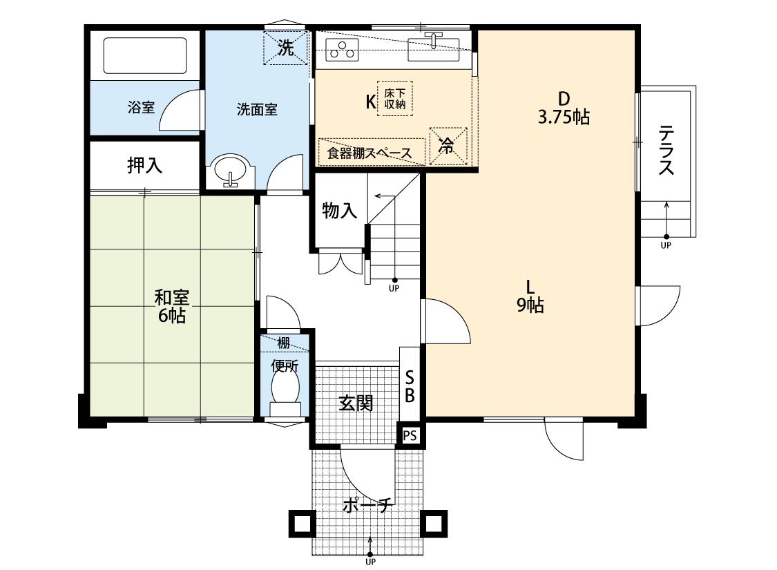 間取図：リフォーム前の間取図