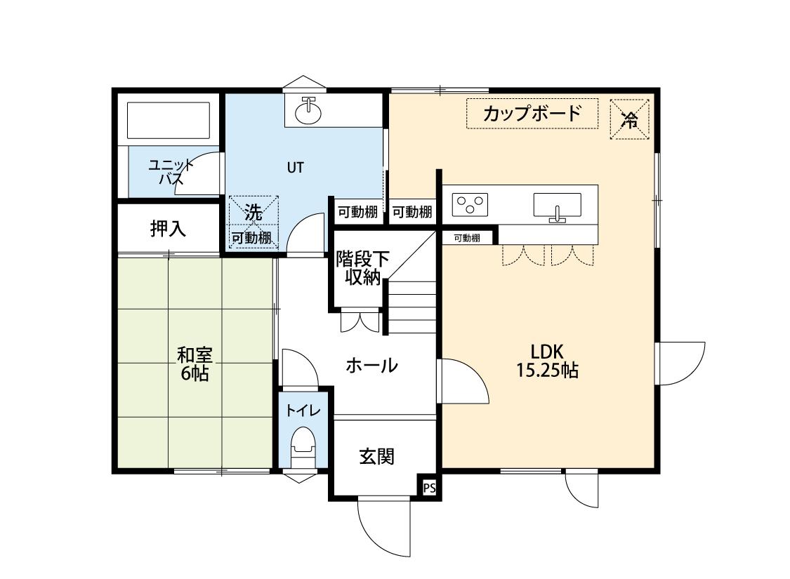 間取図：リフォーム後の間取図