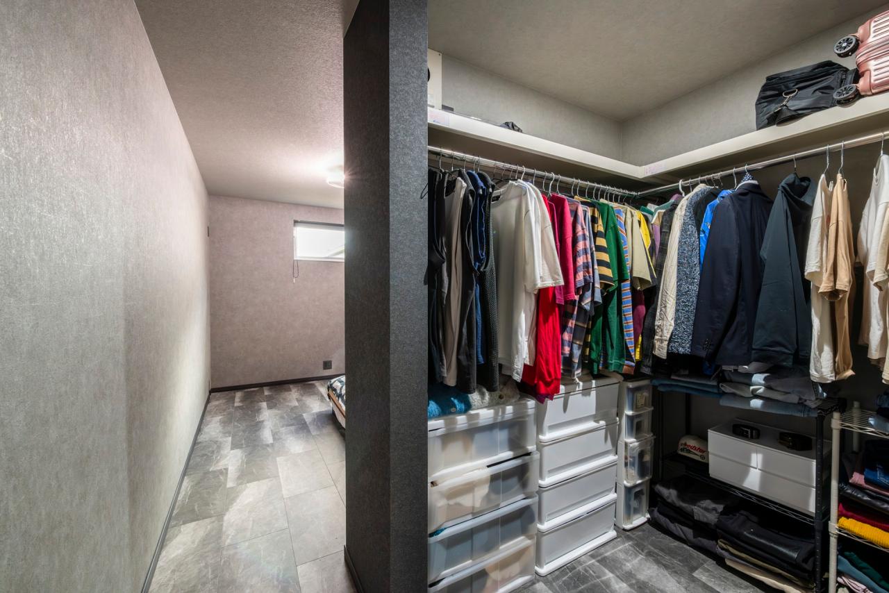 主寝室は手前にウォークインクローゼットを配置しUTからのアクセスも良好