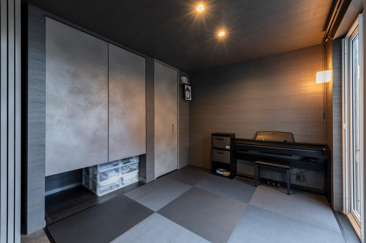 洋室、和室：LDKの一角には和洋室を計画、ライフスタイルに合わせて多様に活用できる空間に