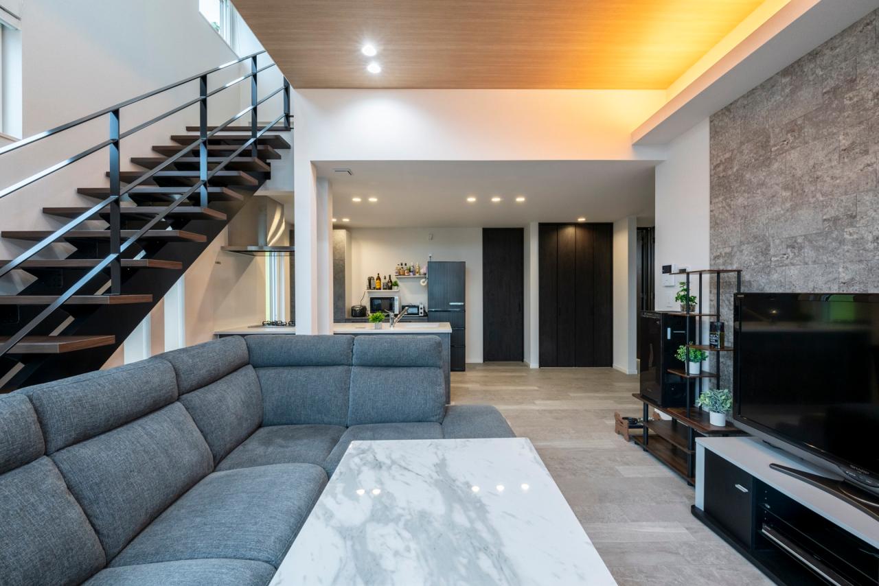 リビング、ダイニング、キッチン：ひとつながりのLDKで自然と家族の会話が弾む間取