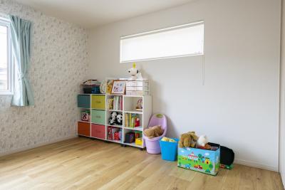 子供部屋：子ども室は将来仕切れるようにプラン