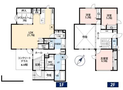 間取図：末広モデルハウス間取図